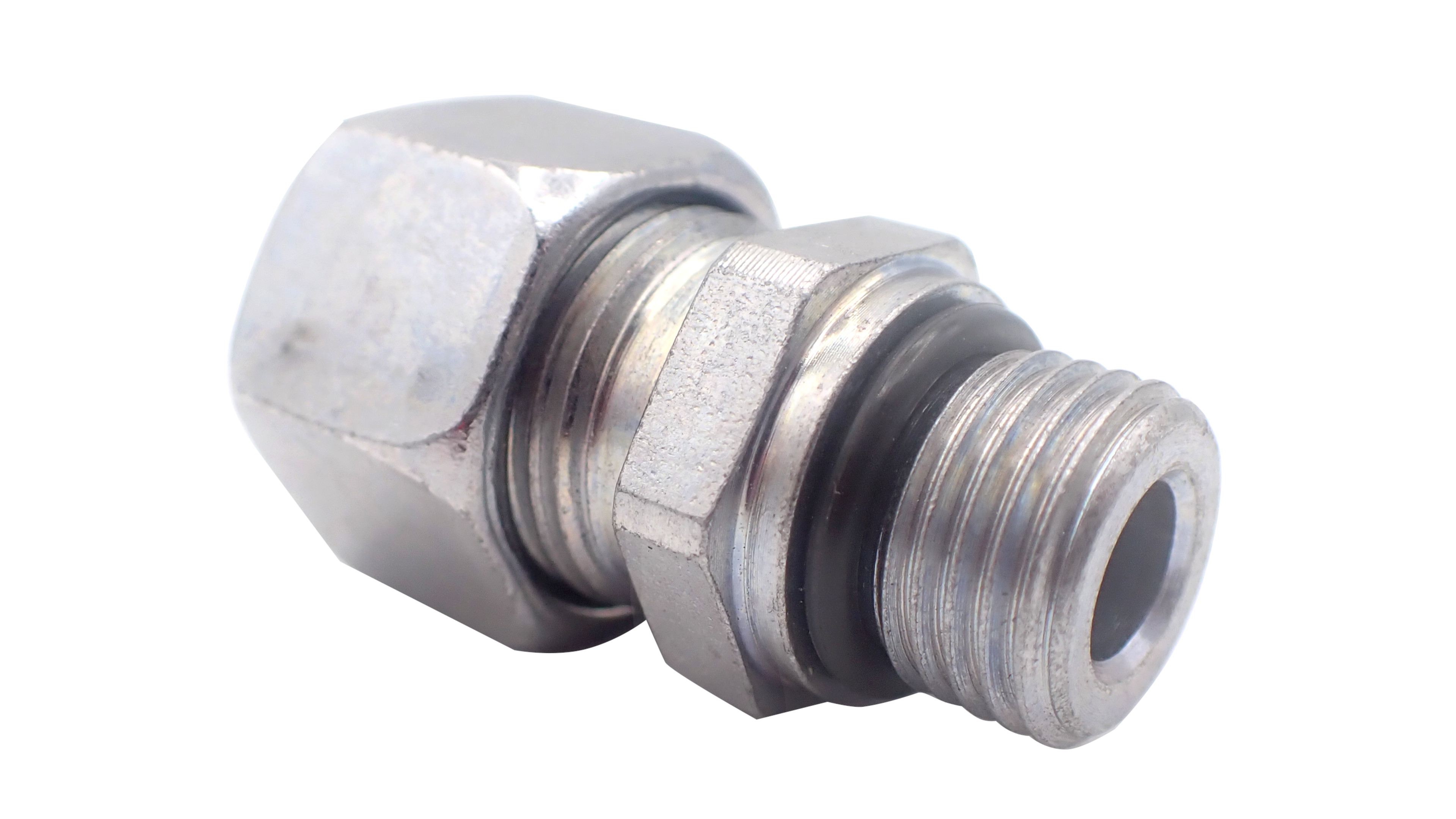 Gerade Schneidringverschraubung 12 L – M 22 X 1,5 – Stahl Verzinkt, Einschraubverschraubung, Leichte Baureihe – Für Hydraulik & Pneumatik